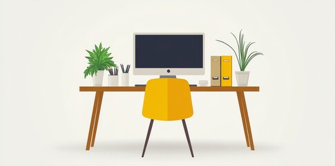 A home office workspace that was once a garage, now modernized