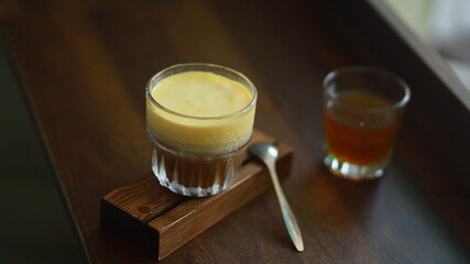 egg coffee with delicious egg cream layer