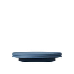simple cylinder blue podium in square, minimal shape 3d image render of transparent background