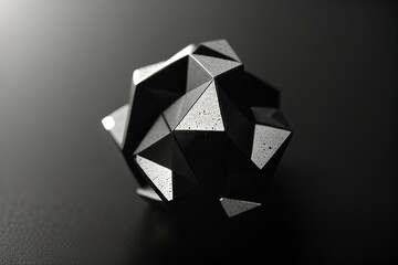 Stone elements with a metallic sheen and geometric designs