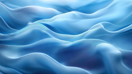 Obraz premium Abstract blue fabric waves creating a serene fluid texture