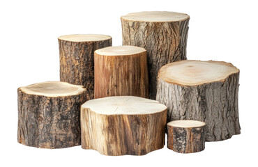 Obraz premium PNG Wooden tree stump podiums stumps tree stumps woodcraft.