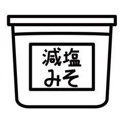 シンプルな減塩味噌のアイコン