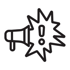noise pollution line icon