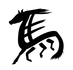 馬　文字素材