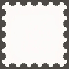 Obraz premium Blank Vintage Postage Stamp Template with Perforated Edges – Isolated Vector Design