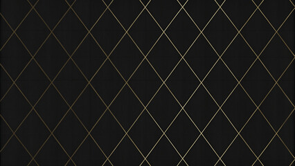 Fototapeta premium Elegant Black and Gold Geometric Diamond Pattern Background
