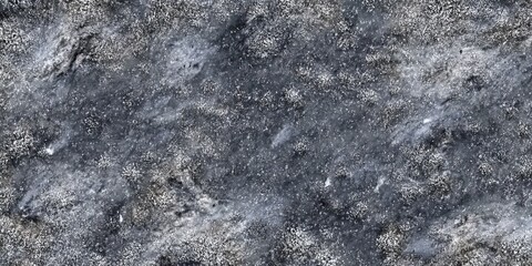 Top-down view of a dark grey, snow-covered ground, in the digital art style, ultra-detailed, high resolution.
