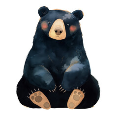 Cute Jungle animal transparent for making stickers.