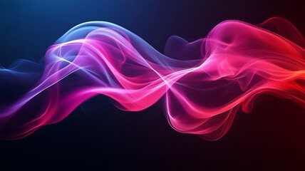 Obraz premium Abstract flowing waves of vibrant colors create a mesmerizing and dynamic background