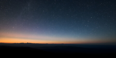 8K Abstract Sky with geometric constellations, dark indigo base fading into luminous amber edges