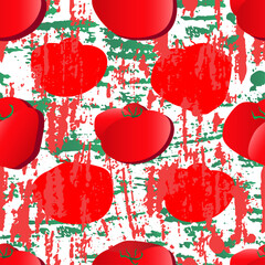 Tomatoes. Seamless vector pattern. Design for wallpaper, fabric and wrapping paper.