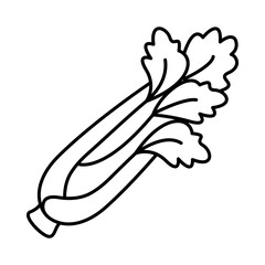 Celery Editable Stroke Icons. Vegetables, Healthy Eating, Vegan Food, Weight Loss, Organic Food Themes Vector Illustration