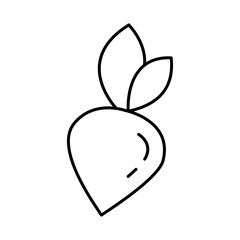 Beetroot Editable Stroke Icons. Vegetables, Healthy Eating, Vegan Food, Weight Loss, Organic Food Themes Vector Illustration
