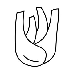 Fennel Editable Stroke Icons. Vegetables, Healthy Eating, Vegan Food, Weight Loss, Organic Food Themes Vector Illustration