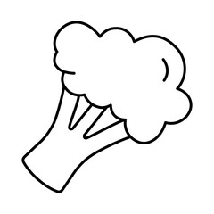 Broccoli Editable Stroke Icons. Vegetables, Healthy Eating, Vegan Food, Weight Loss, Organic Food Themes Vector Illustration