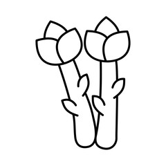 Asparagus Editable Stroke Icons. Vegetables, Healthy Eating, Vegan Food, Weight Loss, Organic Food Themes Vector Illustration