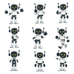 Robot Character Pose Design Set