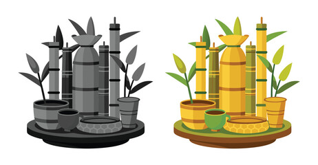 Bamboo Natural Serveware – Eco-Friendly & Stylish Serving Dishes for Sustainable Living, bamboo serveware, bamboo serving set, natural bamboo dishes, eco friendly serveware, bamboo salad bowl, bamboo.