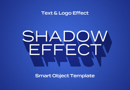 Shadow Cinematic Text Logo Style Effect Mockup Logotype Template Shape