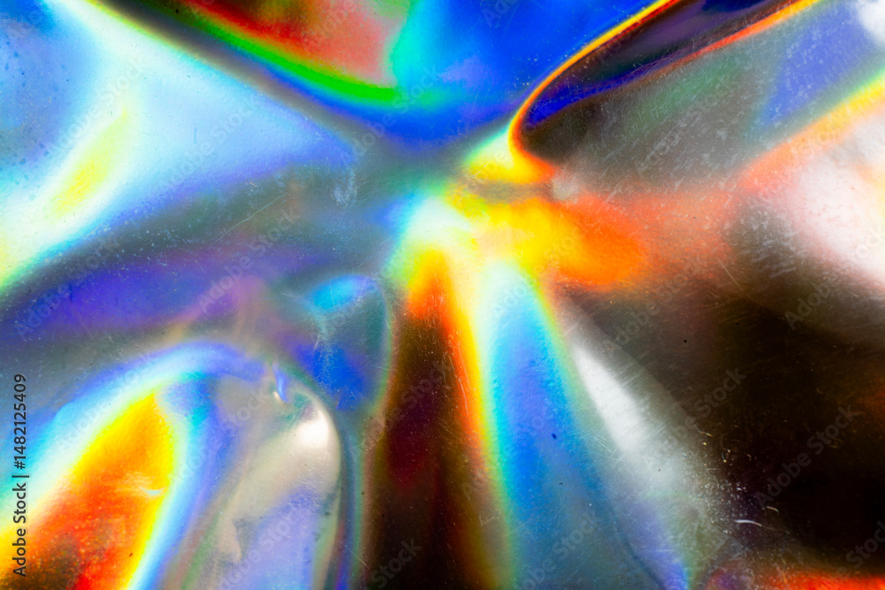 Poster gradient plastic surface with holographic texture background