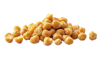 yellow split peas pile isolated on white background.