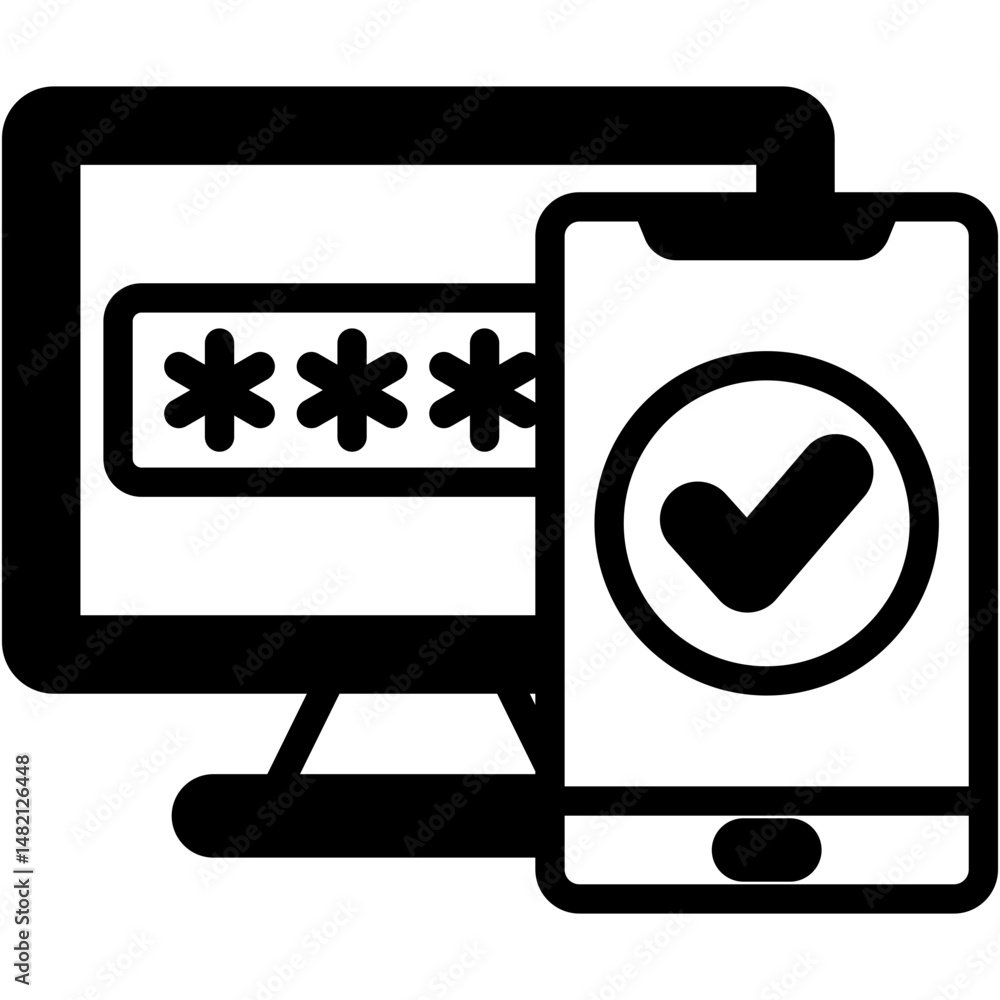 Poster two factor authentication icon