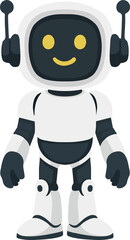 Illustration of Cute Friendly Robot character
