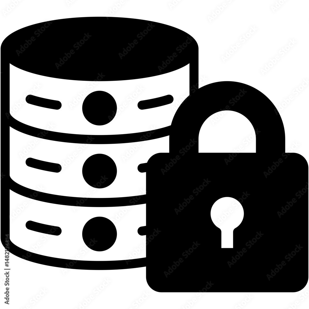 Poster secure data icon