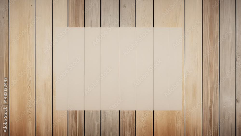 Poster natural wood texture with empty space in the center, perfect as a rustic wooden background for desig