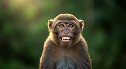 Fototapeta premium Smiling Monkey Portrait