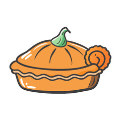 pumpkin pie icon, pumpkin pie vector illustration-simple illustration of pumpkin pie, perfect for pumpkin pie logos and icons