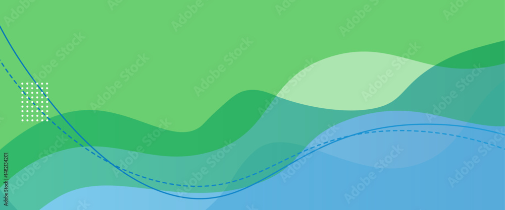 Aufkleber vector modern soft blue and green wave abstract background. creative halftone pattern in blue green 