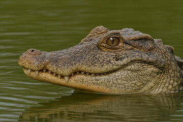 Obraz premium crocodile in the water