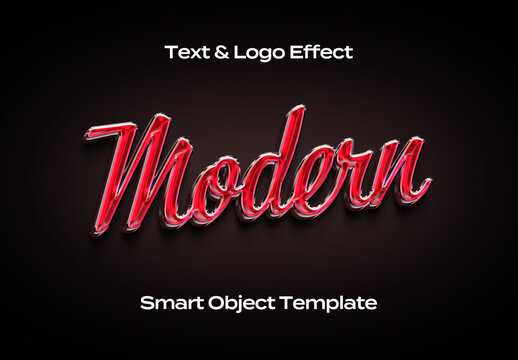 Modern Clean Text Logo Style Effect Mockup Logotype Template Shape