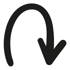 doodle arrow hand drawn