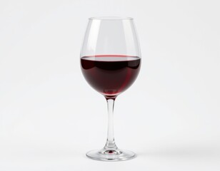 isolated crystal wine glass on a white background, in a realistic style, with crisp details, soft shadow, studio lighting, high resolution