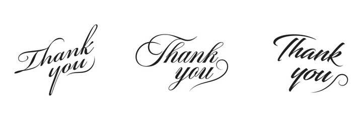 Thank You Typography Greeting Card - Elegant and Appreciative Design. Perfect for showing appreciation in both digital and print formats . Vector Illustration . EPS 10 .