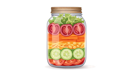 Detox Water with Cucumber and Lemon in Jar &ndash; Healthy Drink

