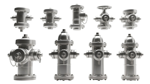 Collection of Fire Hydrant Designs CAD Models and 3D Renderings for Fire Safety Professionals
