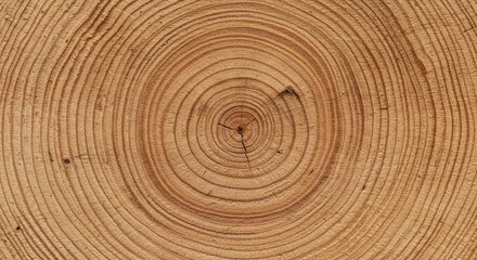 Fototapeta premium Photo of Tree Trunk Cross Section with Growth Rings