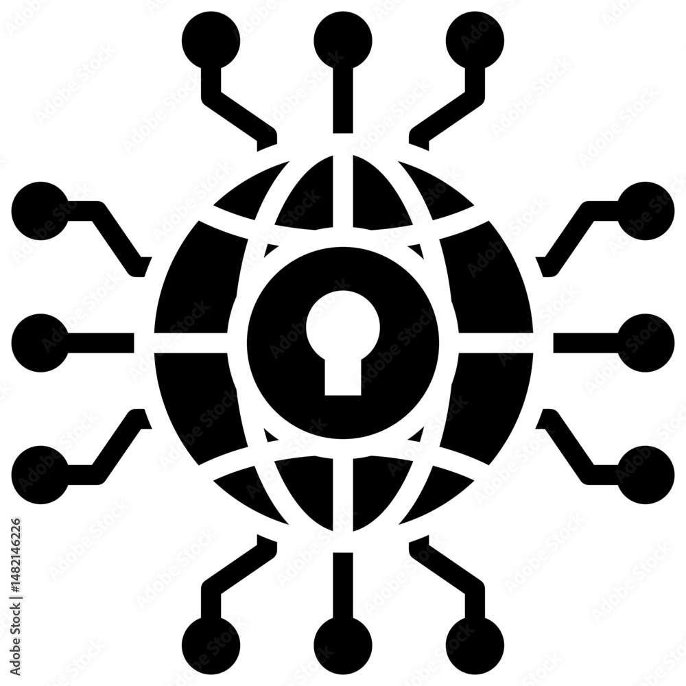 Poster secure connection icon