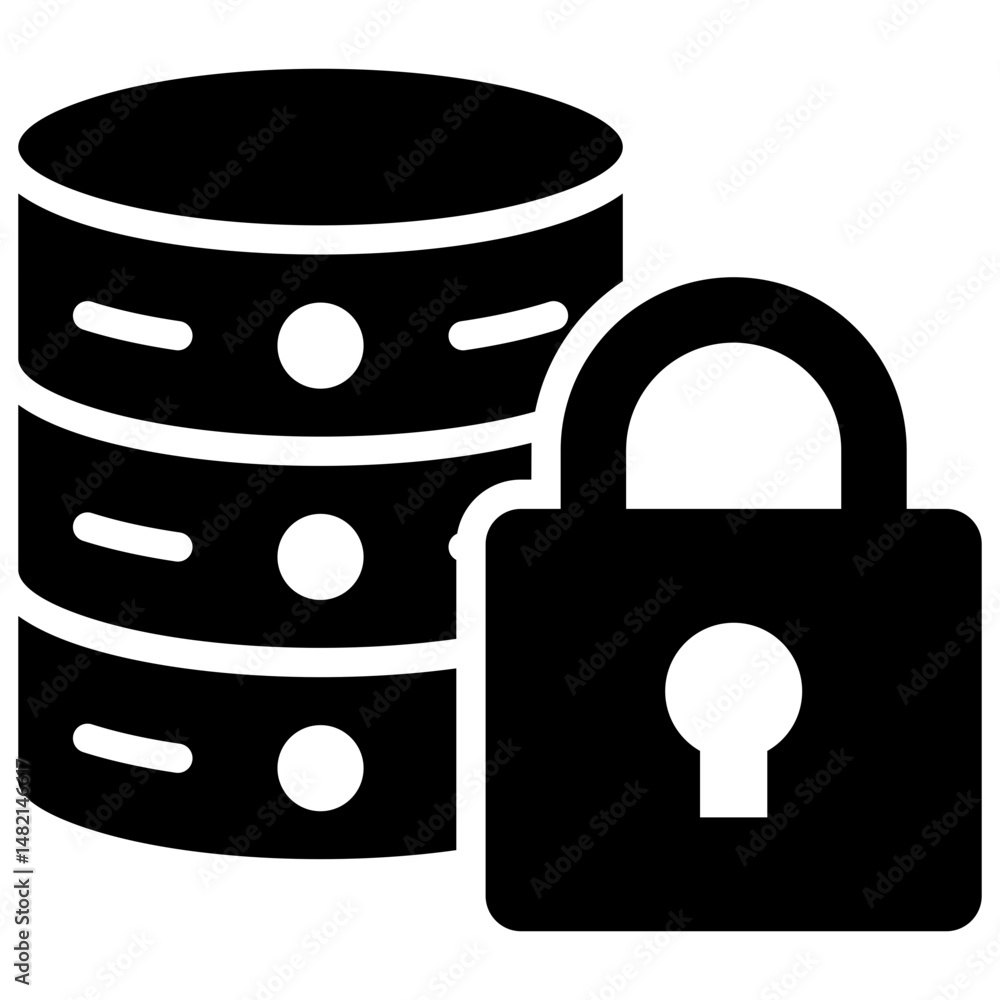 Poster secure data icon