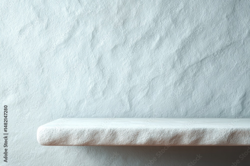 Poster clean white wall with subtle texture creates minimalist background for design projects