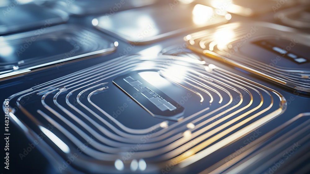 Poster abstract technology background futuristic circuit board design digital art modern graphic hightech i