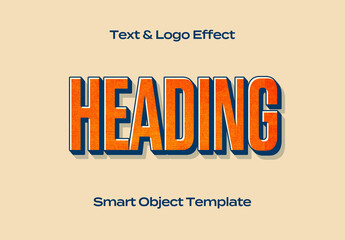 Modern Clean Text Logo Style Effect Mockup Logotype Template Shape