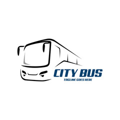 bus transportation service logo abstract design