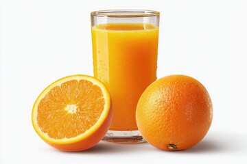 orange juice isolated on white background