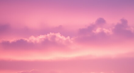Photo Pink And Purple Sunset Sky With Clouds