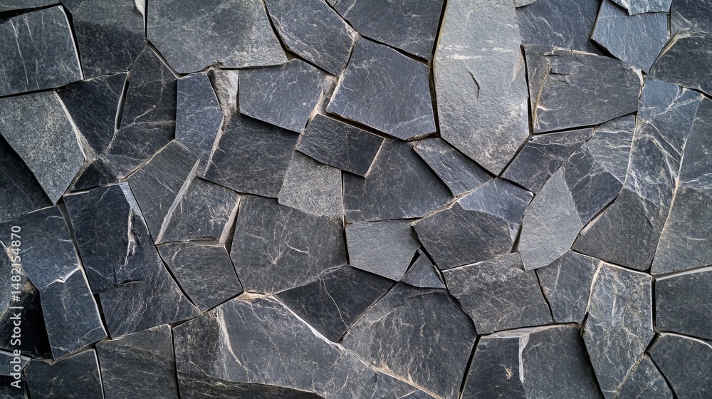 Poster dark grey irregular stone wall texture seamless background pattern design modern architecture buildi